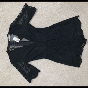 black lace romper